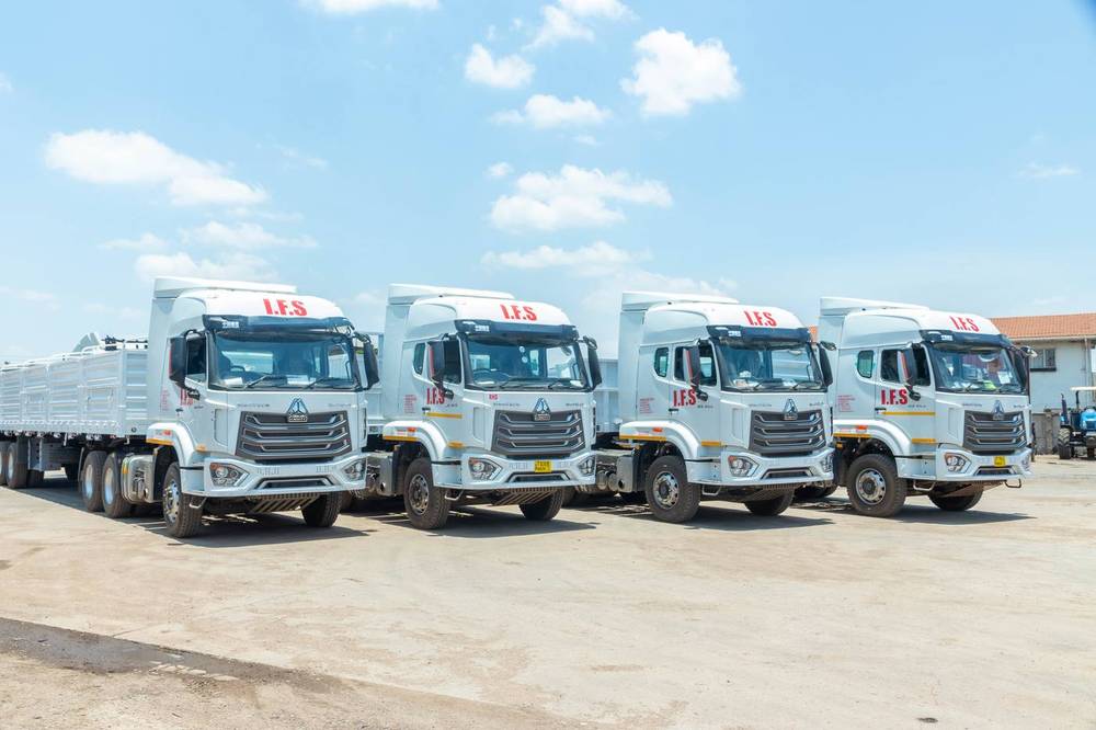Nomela Logistics fleet, side view